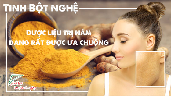 không còn nỗi lo nám da khi dùng tinh bột nghệ